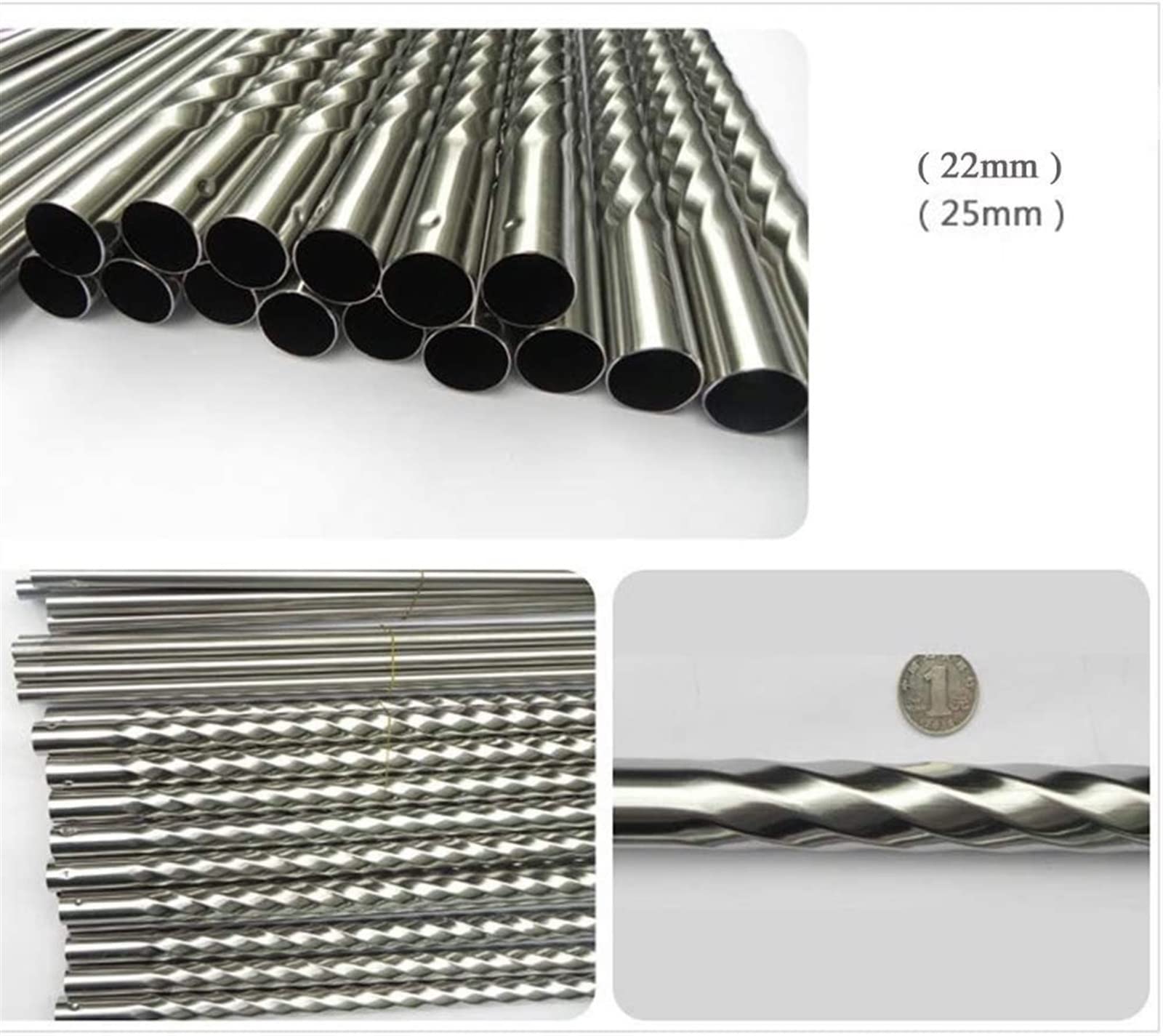 Staffa per zanzariera a 4 Angoli, Telaio per zanzariera in Acciaio Inossidabile, Montante per baldacchino con Supporto a Spirale Addensato, Adatto per Letto King Size Twin/Full/Queen/King/Ca
