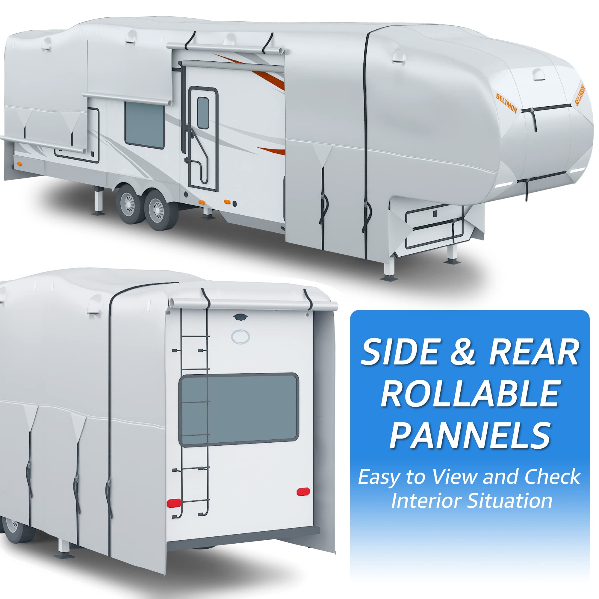 SELIMON 300D Top 5th Wheel RV Cover RipResistent