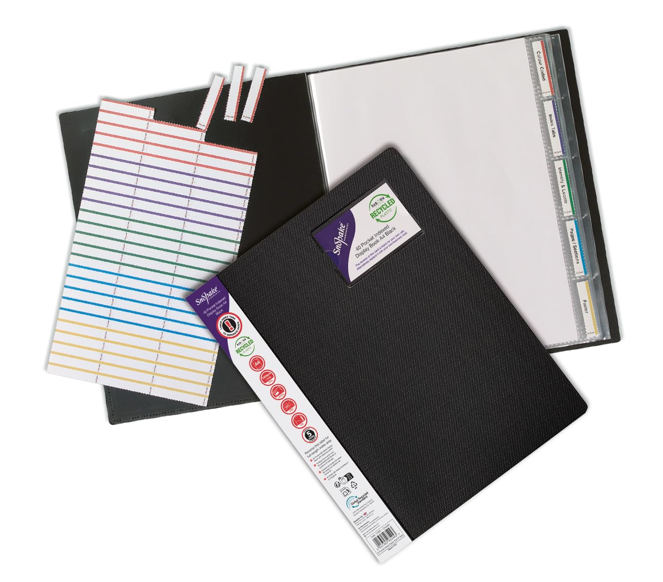 Snopake Display Book 40 Pockets 40 X A4 Black 1