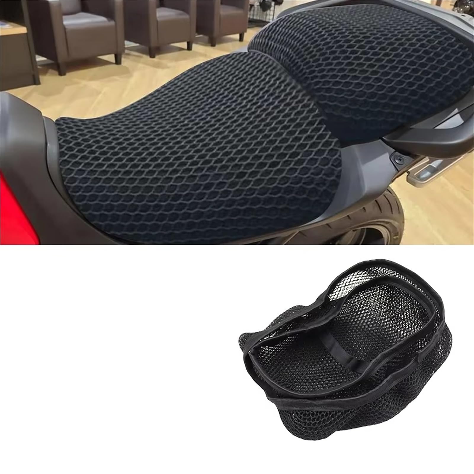 Moto Copri Sedili Per TRACER 9GT 2021 2022 2023 Coprisedile per moto Tessuto di maglia Cuscino traspirante antiscivolo Isolamento termico