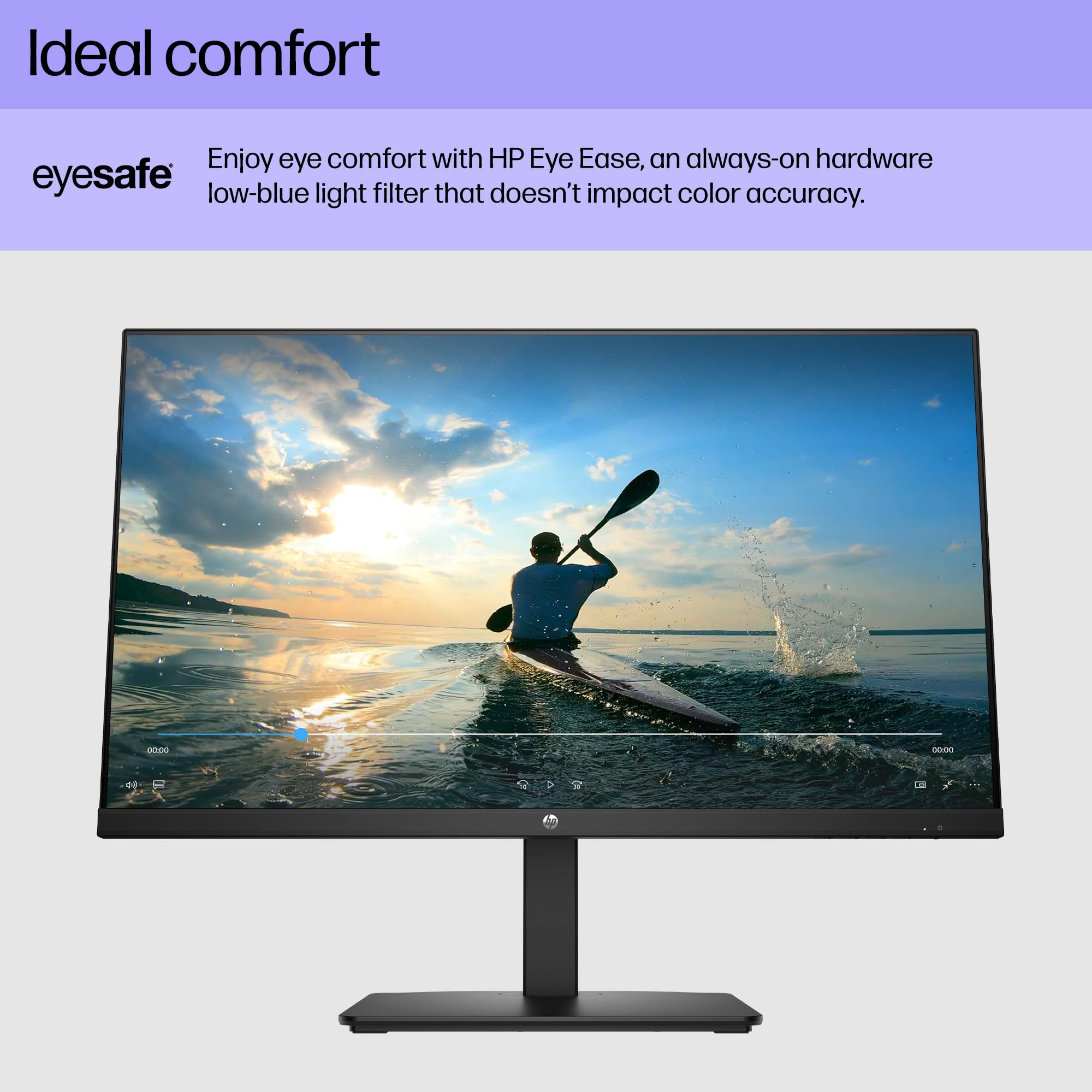 HP Series 3 27 inch FHD Monitor, Full HD Display (1920 x 1080), IPS Panel, 1300:1 Contrast Ratio, 250 Nits, Eye Ease with Eyesafe Certification, Black, 327se (2025)