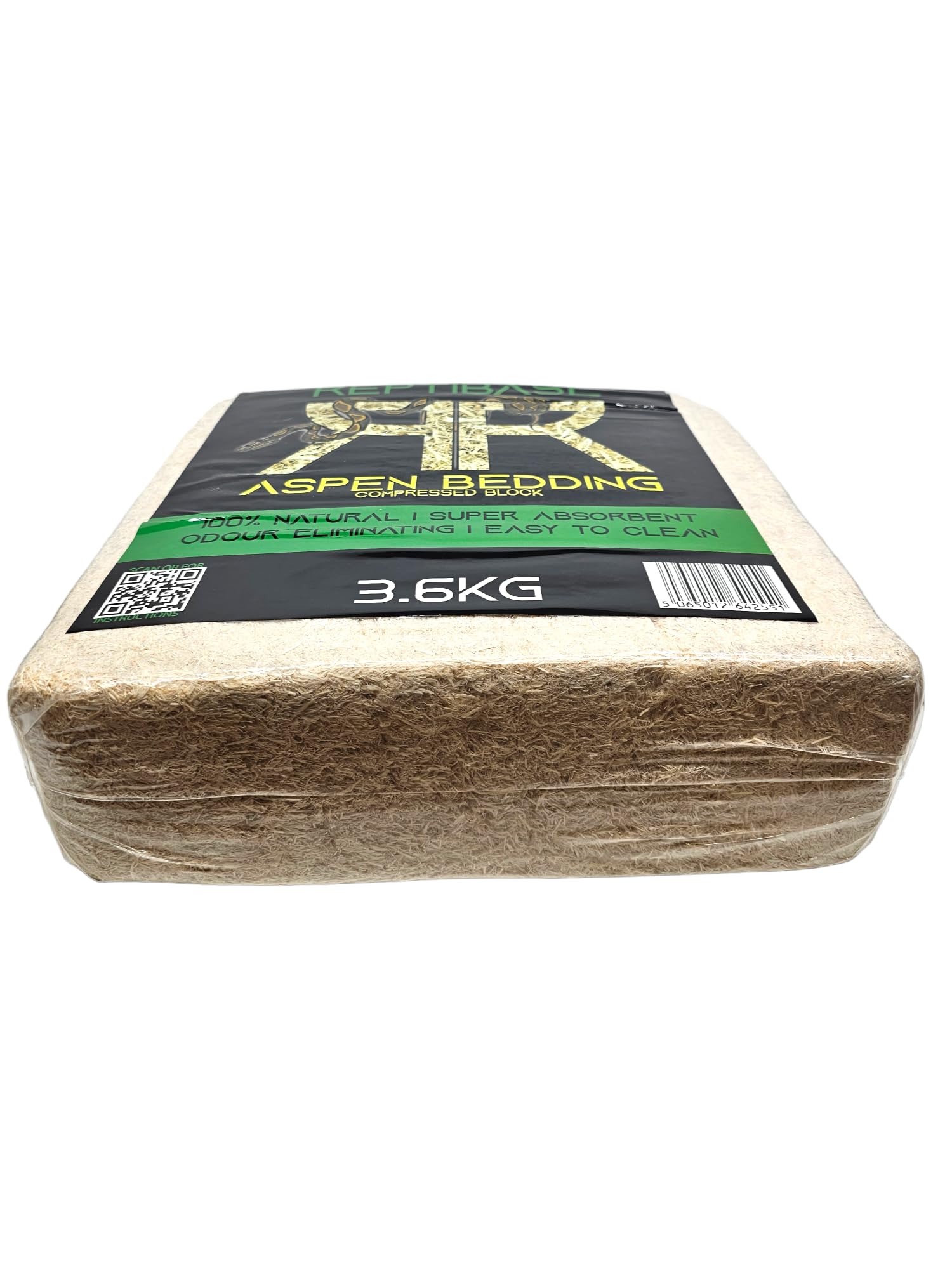 Retics & Reptiles Aspen Bedding ReptiBase | Literie super absorbante | 100 % naturelle | Facile à nettoyer | Élimination des odeurs | Convient pour reptiles, mammifères et amphibiens 60 litres (3,6 kg