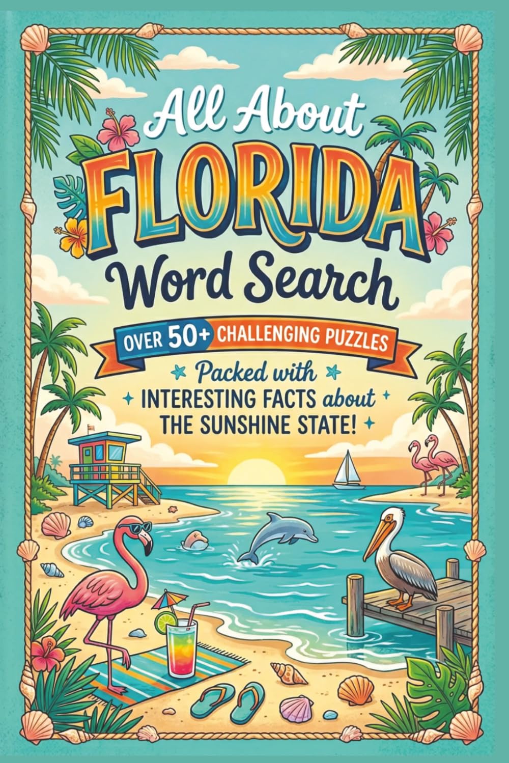 All About Florida Word Search: Over 50+ Challenging Puzzles | Packed with interesting facts about the Sunshine State (United States Word Search Puzzles)