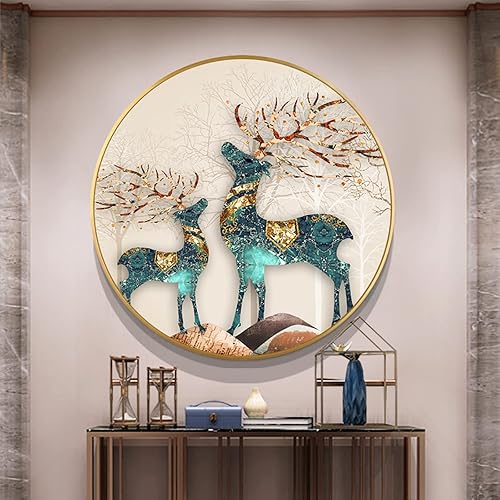 Miniatura 2 de Arte de pintura de diamante completo de aldult 5D DIY, kit de arte de gemas de animales de alce de Navidad, traje de arte de joyería, pintura de