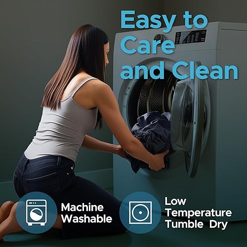 Miniatura 5 de Sábana bajera impermeable tamaño Queen, bolsillo profundo de 14 pulgadas, protector de colchón 100% negro, segura con aceite, a base de agua y