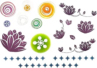 Artwork Pattern Room Decor Wall Sticker Decal15 W X 23" H (1 Piece) (W-0049)