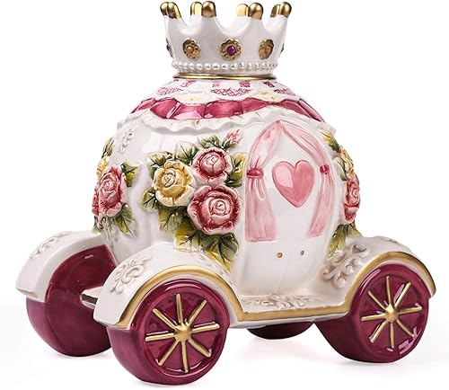 Miniatura 3 de FORLONG Alcancía de cerámica para niños y niñas, corona de princesa, monedero, caja de dinero, decoración de guardería, regalo para niños