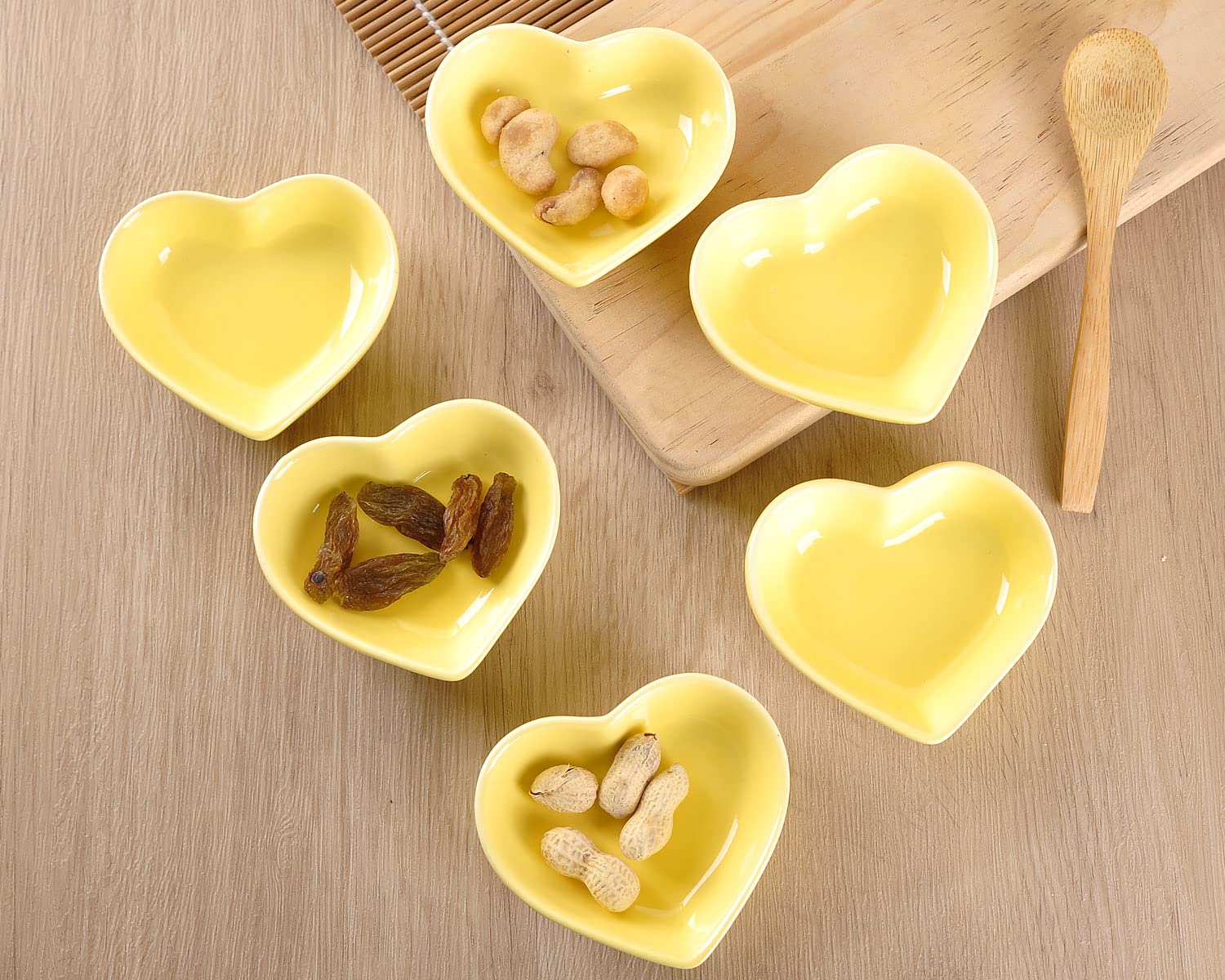 Amazon.co.jp: WHJY イエロー ラブ ハート型 セラミック サイド