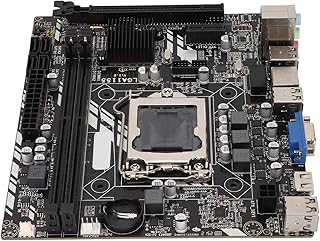 Placa-mãe H61M LGA 1155, placa-mãe DDR3 com placa de som de 5.1 canais, placa de rede de 100M, VGA, HDMI, 2 x slots de memória DDR3 M Placa-mãe ATX para PC, desktop, jogos