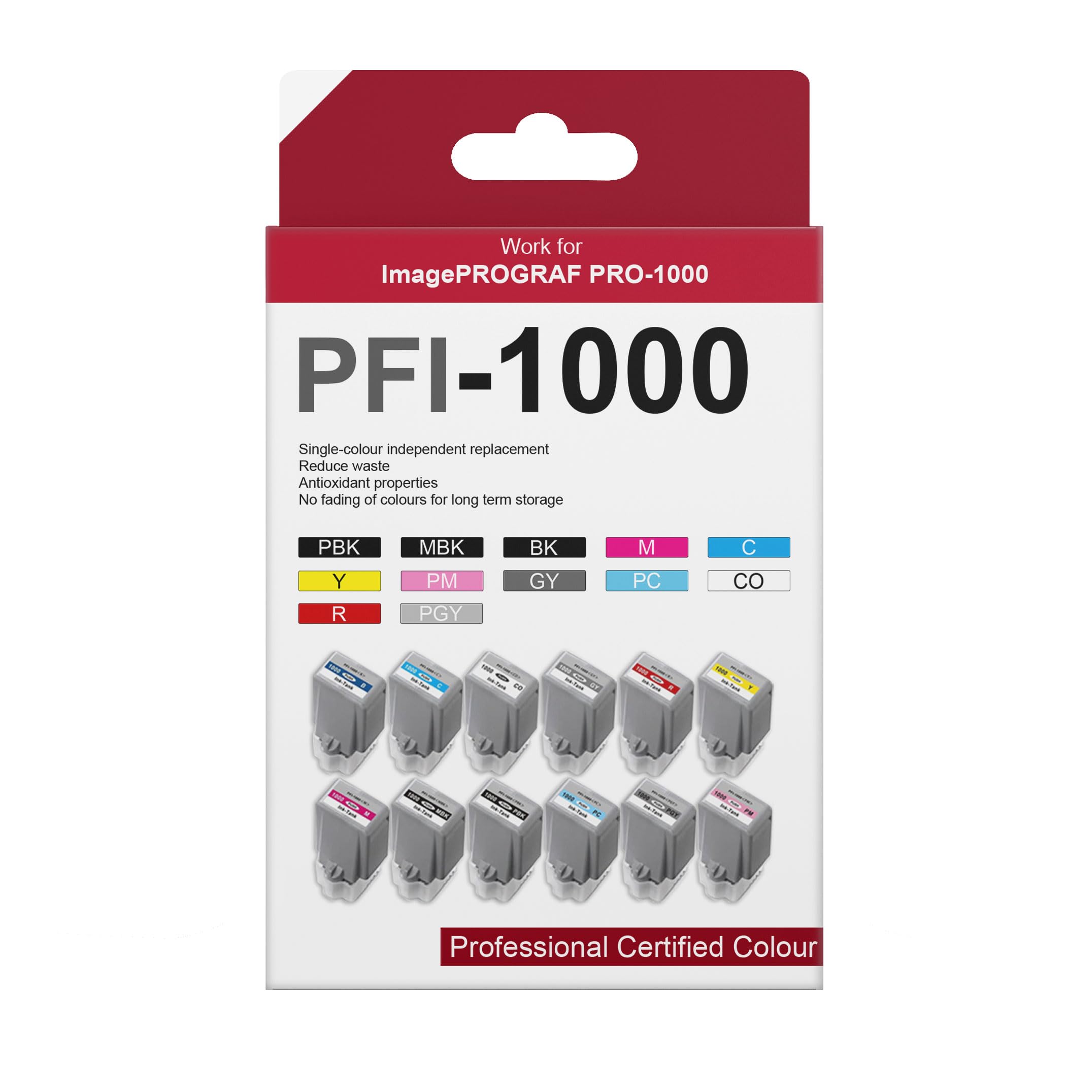 Canon PFI-1000 12色セット Amazon.com: KSUMEI PFI-1000 Ink Tank 12 Color Pack PFI 1000