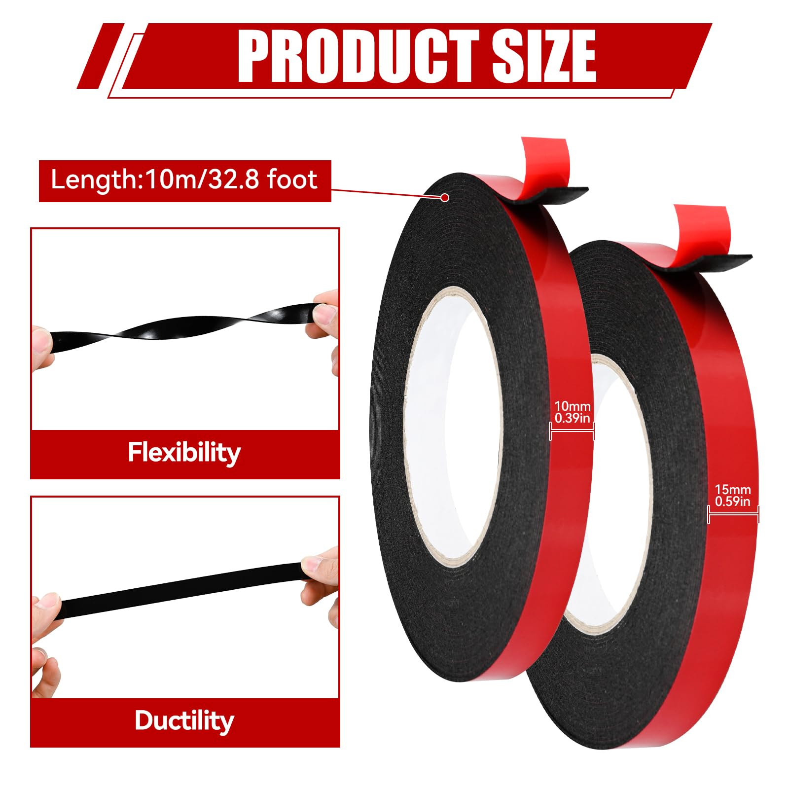 Gtziqa Doppelseitiges Klebeband Extra Stark - 5cm X 10m Wasserdicht