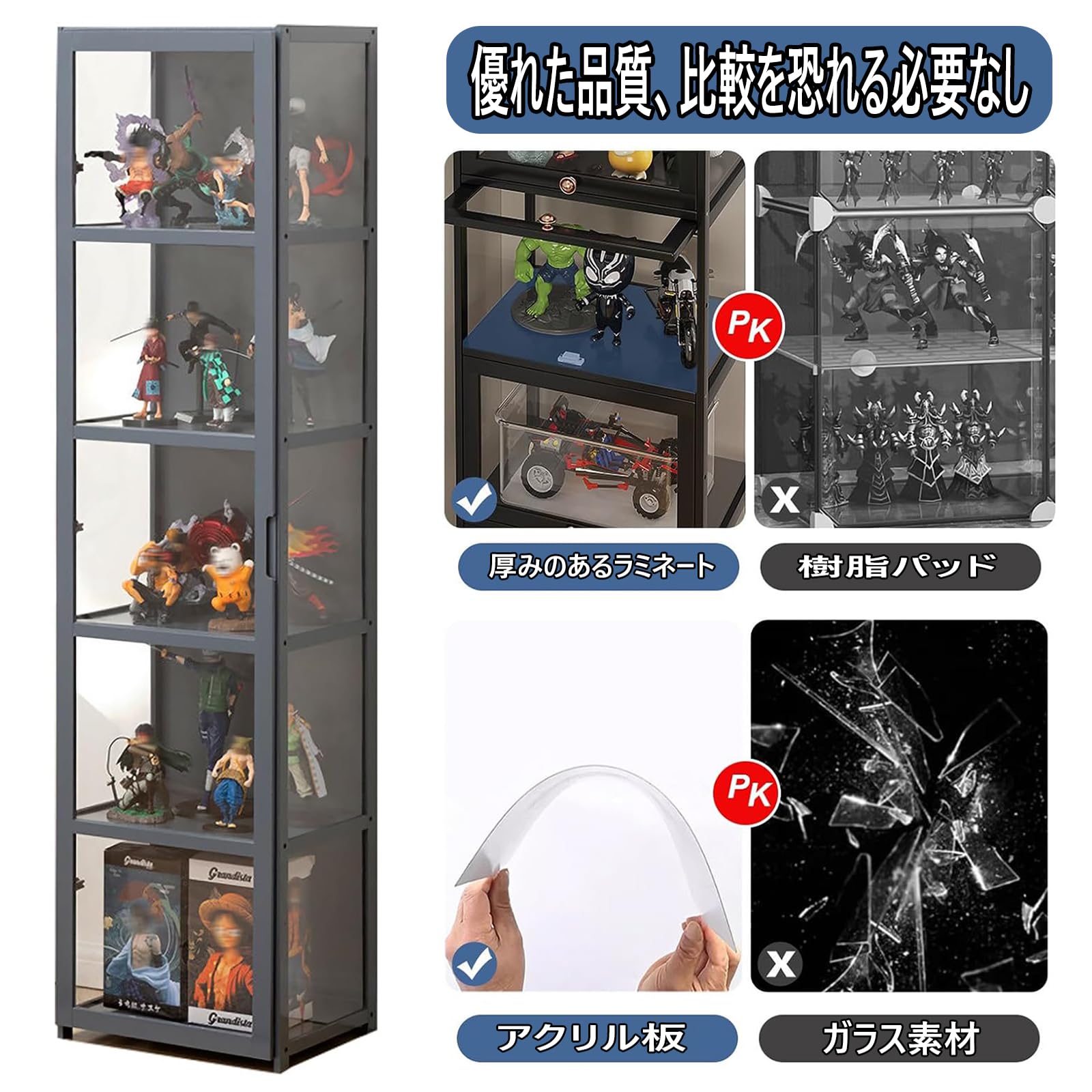 Amazon.co.jp: Dtyubfg コレクションケース フィギュアケース
