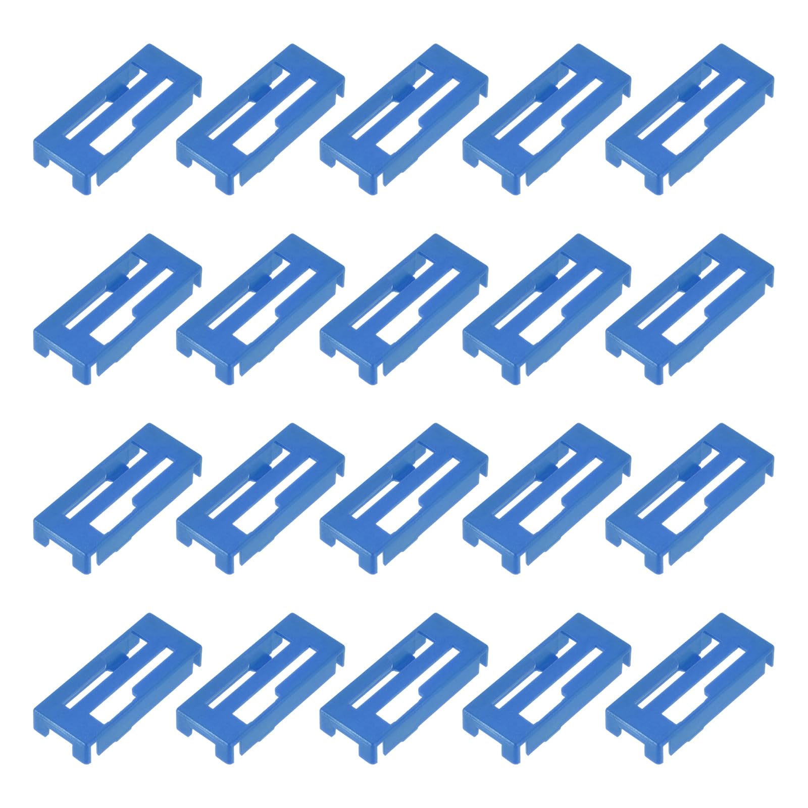 sourcing map 20 Pcs Servo Extension Cable Clips, Servo Cable Safety Connector Lead Wire Buckle Lock for RC Car Plane Boat DIY Y Adapter Cable, Blue — image 1