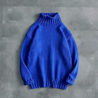 Mens Pullover Sweaters High Neck Sweatshirts Casual Knitted Sweater Long Sleeve Thermal Tops Plus Size Baselayer