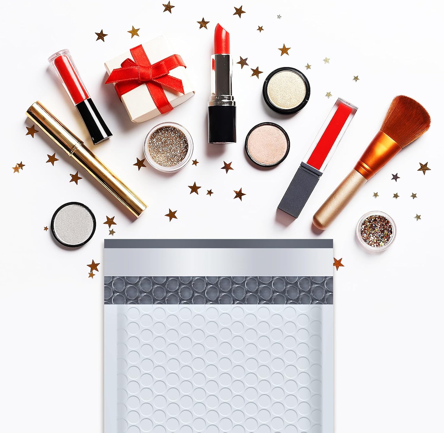 UCGOU Bubble Mailers 5x8.6 Inch Usable Size 5x7 Inch White 50 Pack Padded Envelopes Small Business Mailing Packages Self Seal Adhesive Waterproof Boutique Shipping Bags for Jewelry Makeup Supplies - Image 6