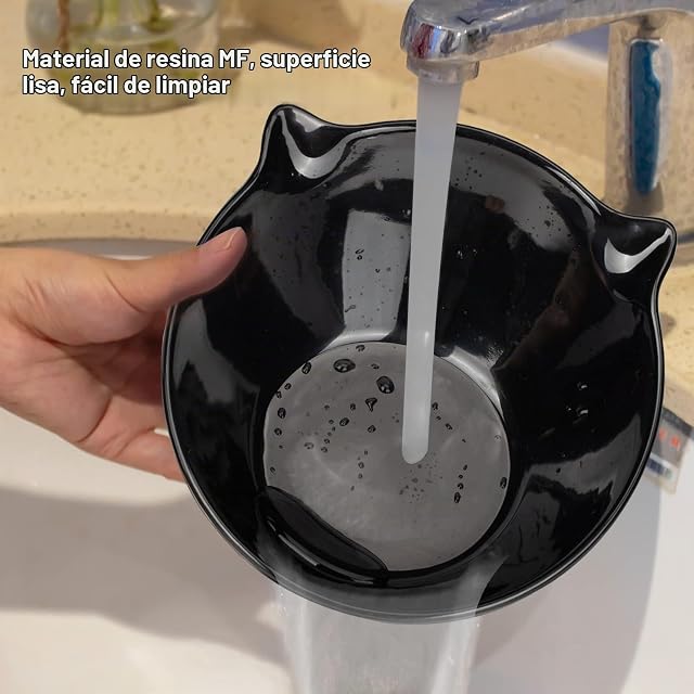 Foto 6 de 8 de Comedero Gato Eelevado,Cuenco del Gato Comedero Elevado para Gatos con Inclinación de 15° con Soporte,Cuencos…