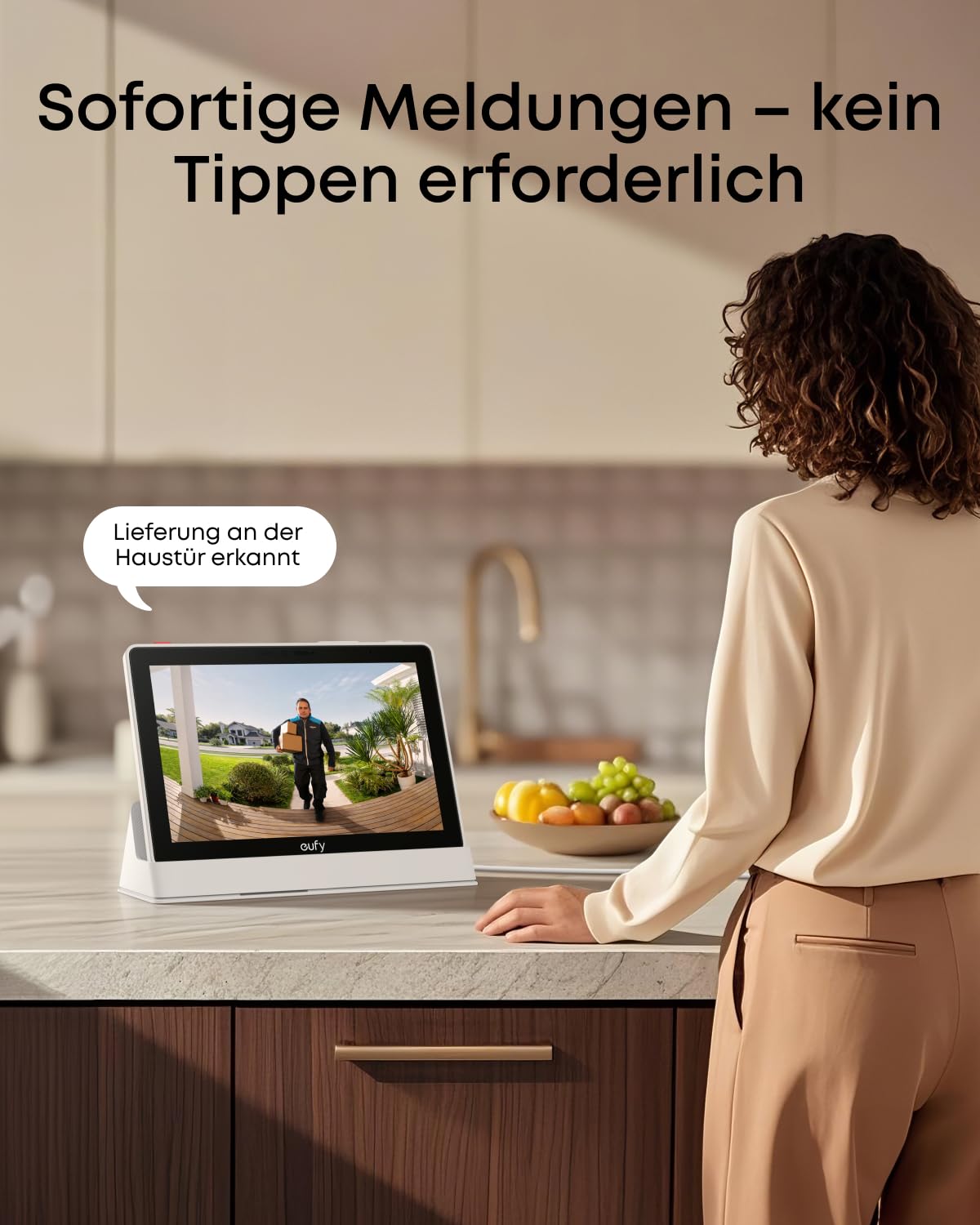 eufy Smart Display 8" Smart Home Hub kompatibel mit eufy Sicherheitsgeräten 4 Ansichten 1 Display kein ABO