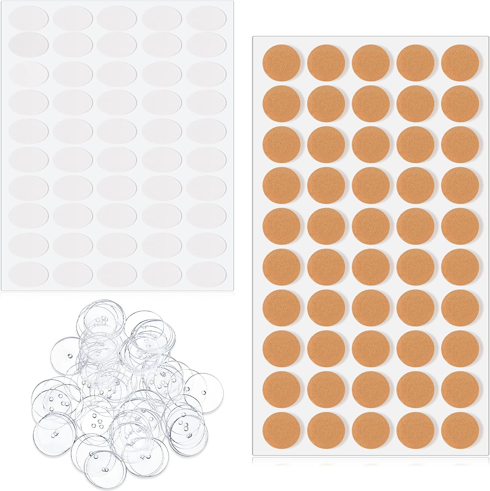 300 Pieces Mixed Earring Support Patches - Invisible Lifters, White Earlobe Patches, Waterproof Pads, Silicone Stabilizers for Large Heavy Earrings
