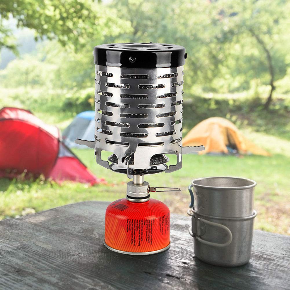 Kudoo Camping Stove Wood Stove Portable Wood Stove Mini Heating Attachment  Camping Warmer for Gas Stove, Tent Heater Gas Heater Stainless Steel Wood  Gasification Cooker Tent Heater for Picnic, Hiking, Camping :