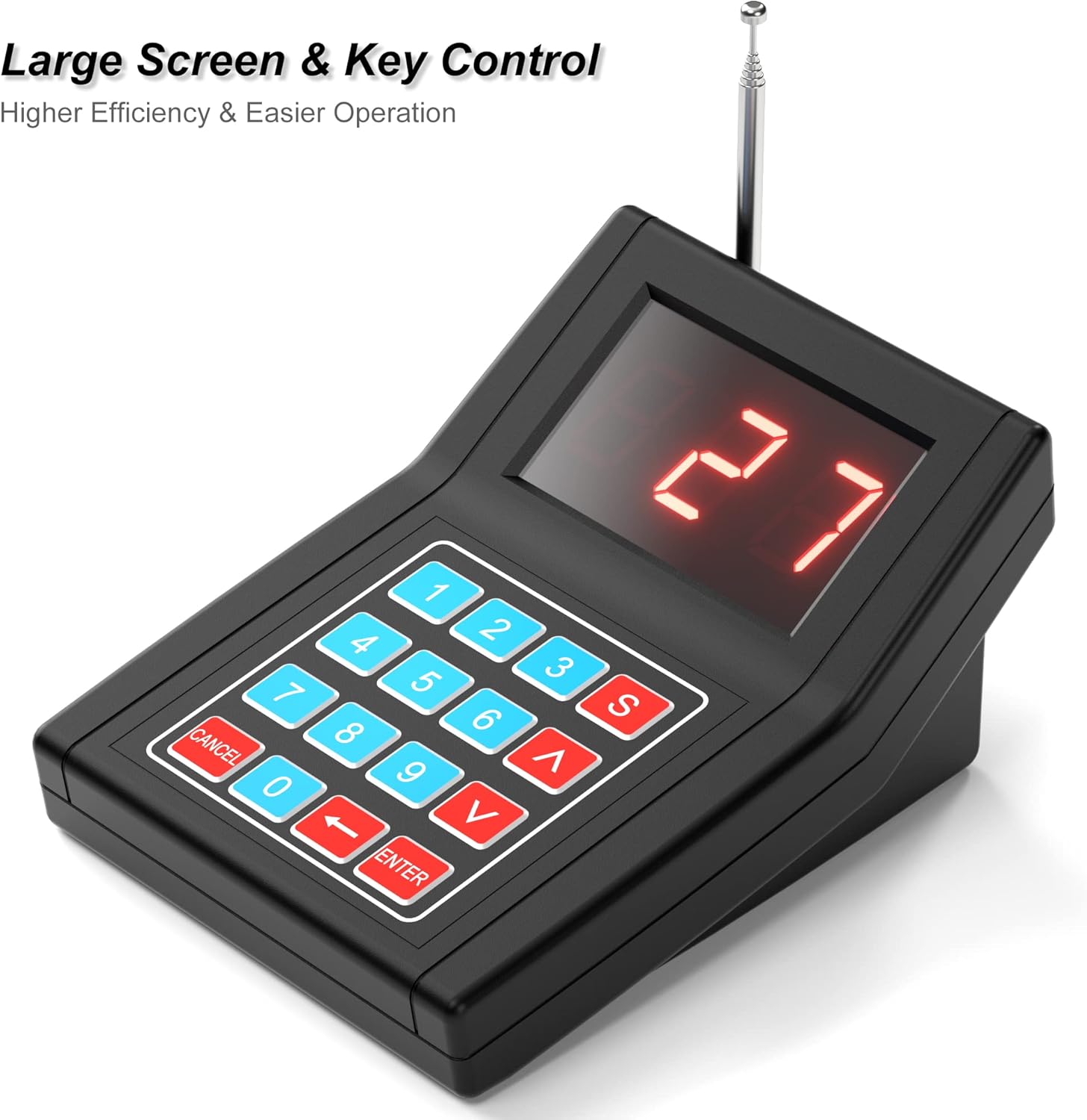 Wireless Paging Queuing Calling System Transmitter+30Pcs Coaster Pagers Restaurant