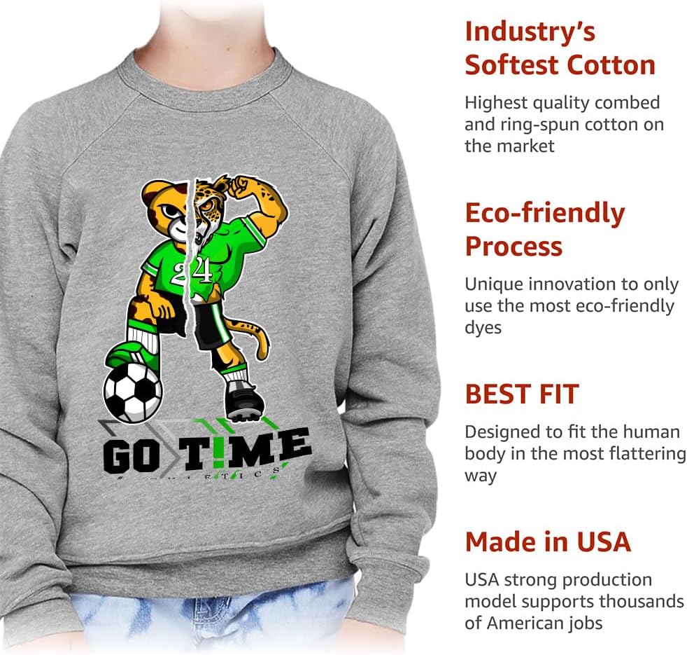 Go Time Athletics Cheetah Kids' Raglan Sweatshirt - Boy Clothing - Boy Gift