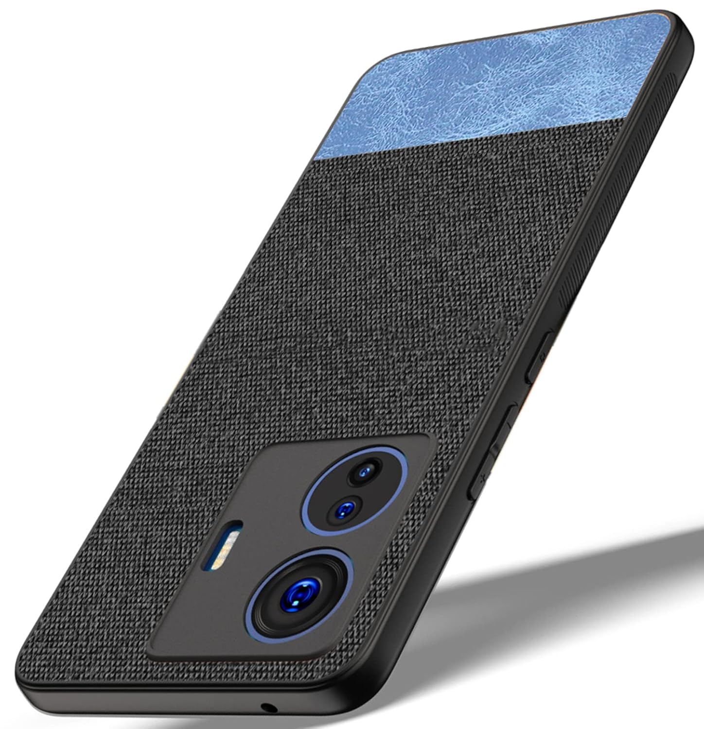 Kapa Soft Fabric & Leather Hybrid Back Cover for Vivo IQOO Z6 PRO (5G