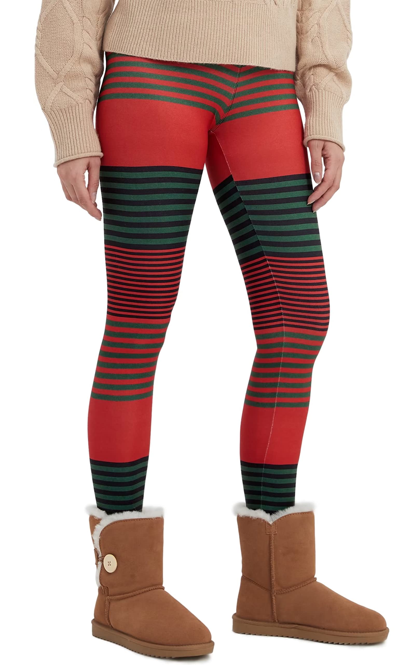 sissycos Women's Christmas Halloween Crossover Leggings High Waisted