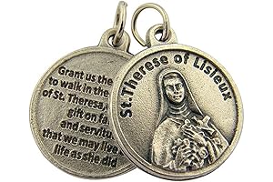 St. Thérèse of Lisieux Saint Medal with Prayer Protection Pendant