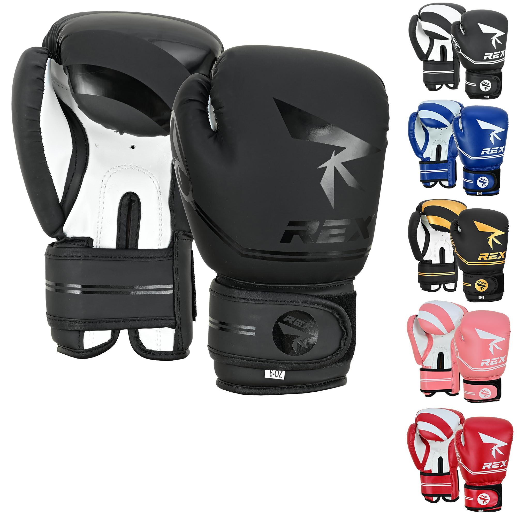 Kids Boxing Gloves for Children Boys Girls Junior Youth Toddler Training Boxing Gloves for Punching Bag Kickboxing Muay Thai (Black, 2oz)