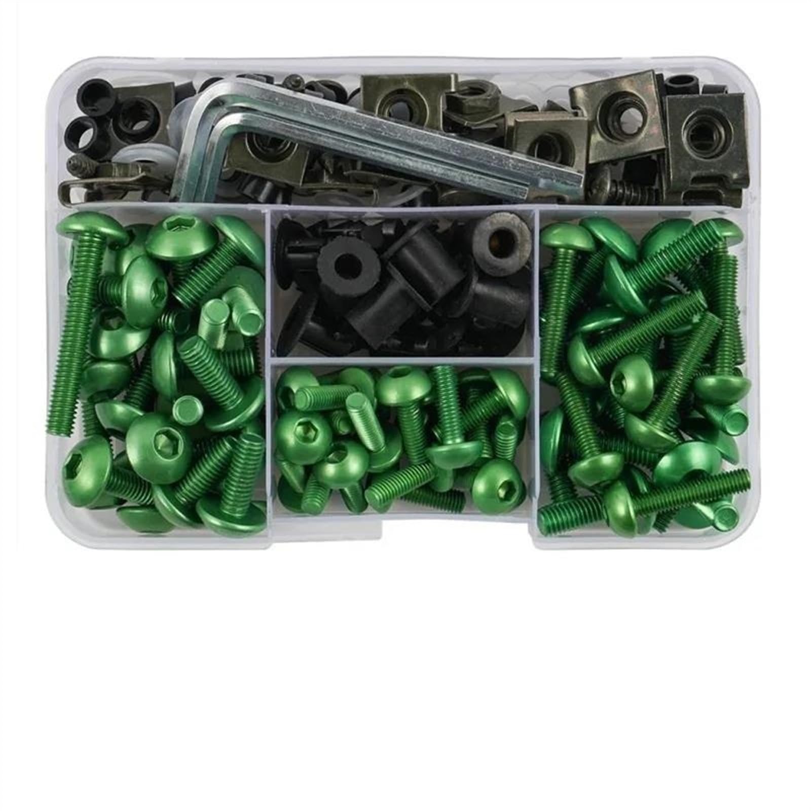Motorrad Verkleidung Schrauben Kit Körper Mutter Für Monster 400 600 620 696 750 796 S2R Für Multistrada 1000 1100 1200 749 999 848 1098 1198(Green)