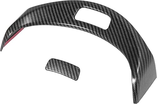 Miniatura 1 de X AUTOHAUX Cubierta de interruptor de botón de consola central interior con patrón de fibra de carbono para Mercedes Benz Clase C W205 GLC Class