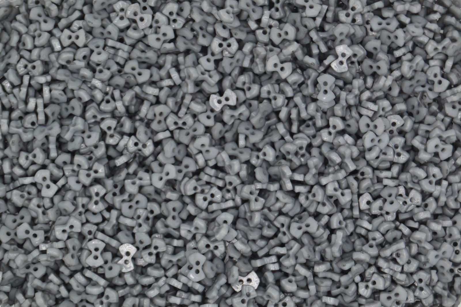 celloexpress 6mm Mini Doll Buttons for Dolls & Soft Toys Clothes - Assorted Colours & Designs (Pack of 1000, 6mm, Bowties - Grey) — image 1