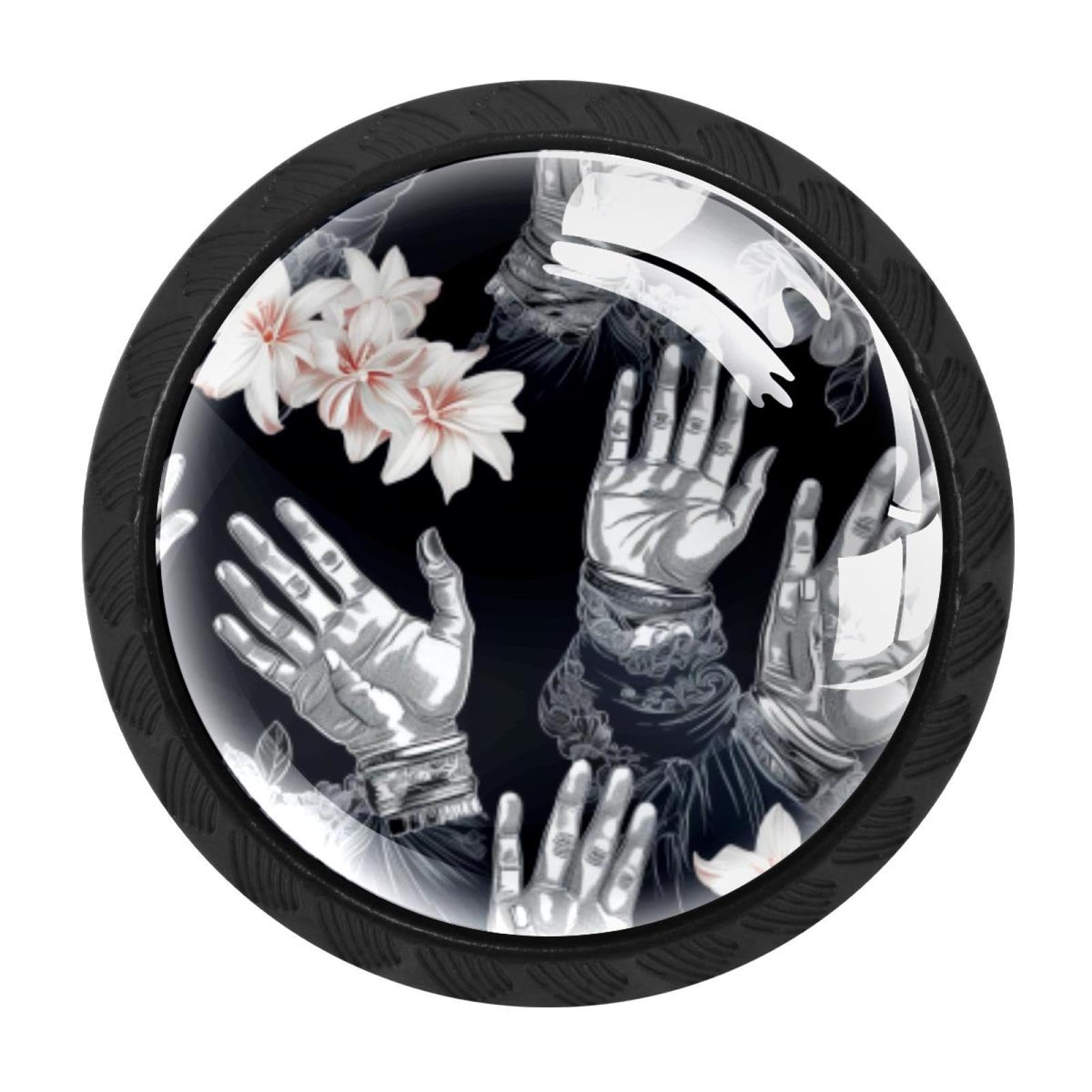 Chenzzzz Multicolored 03 Praying Hands Drawer Knobs Pull Handle Crystal Glass Circle Shape Cabinet Drawer Pulls Cupboard Knobs With Screws For Kitchen Cupboard Dresser Wardrobe Etc