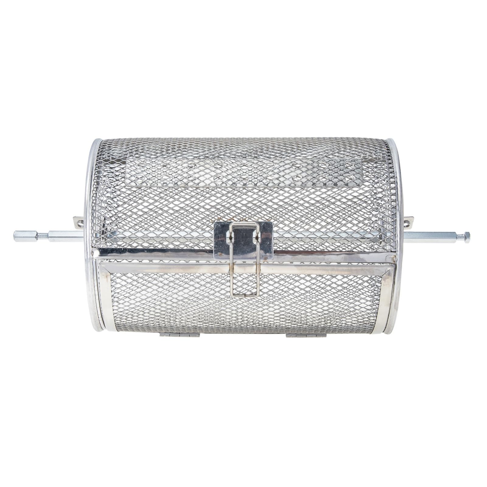 Jaula Giratoria para Barbacoa de Acero Inoxidable Resistente la Oxidación Accesorio Práctico para Asar Nueces y Carne Horno Eléctrico y Freidora de Aire Incluye Cesta y Eje para