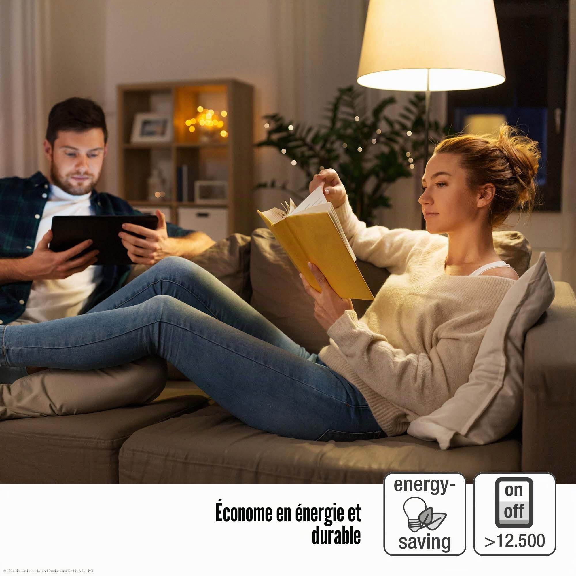 Hellum 206500 Lot de 5 ampoules LED E27 à intensité variable 4,5 W blanc chaud avec filament LED 470 lumens E27 Vintage Ampoule LED remplace une ampoule de 40 W Blanc chaud 2700 K Transparent