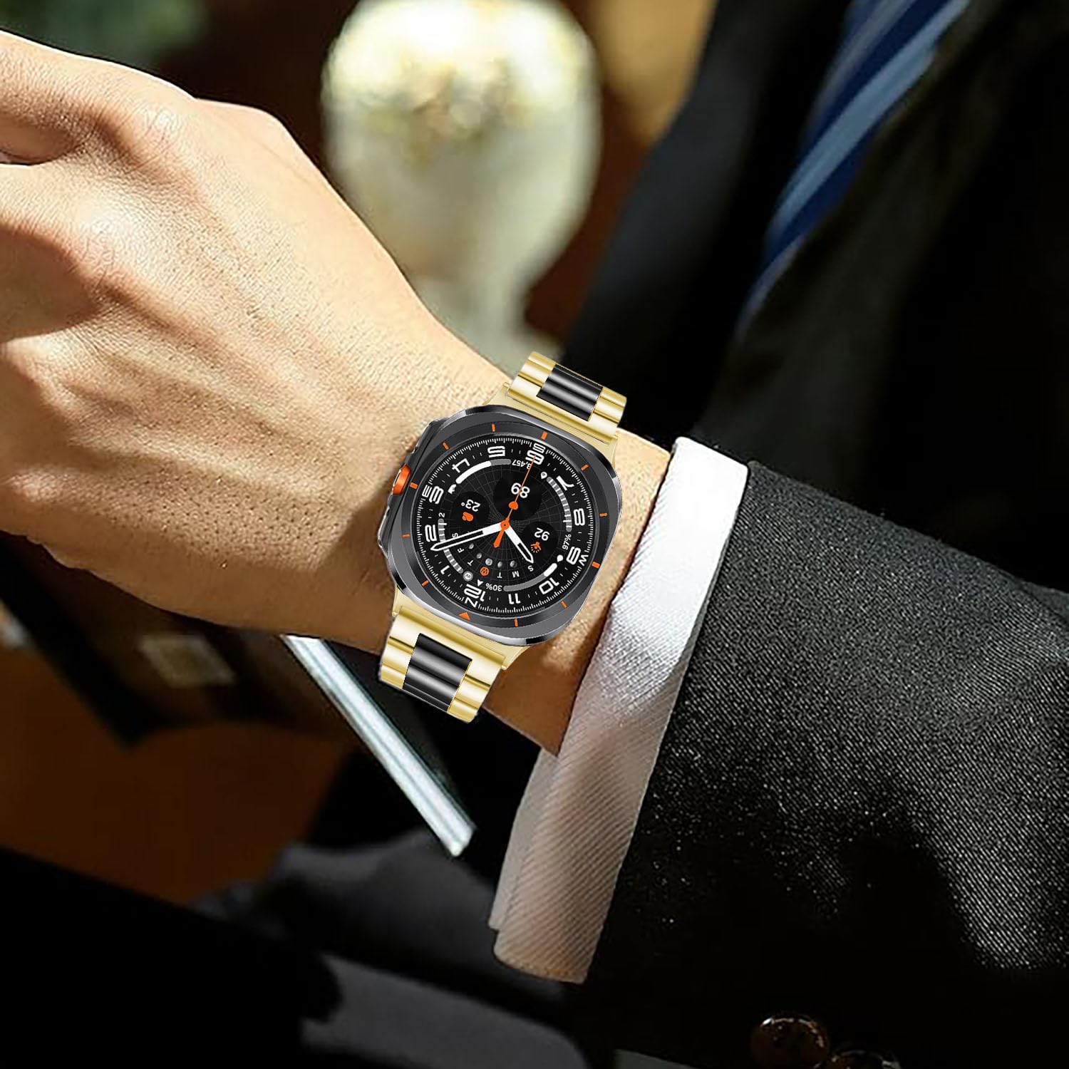 DEALELE Bracelets métalliques compatibles avec Samsung Galaxy Watch Ultra 2