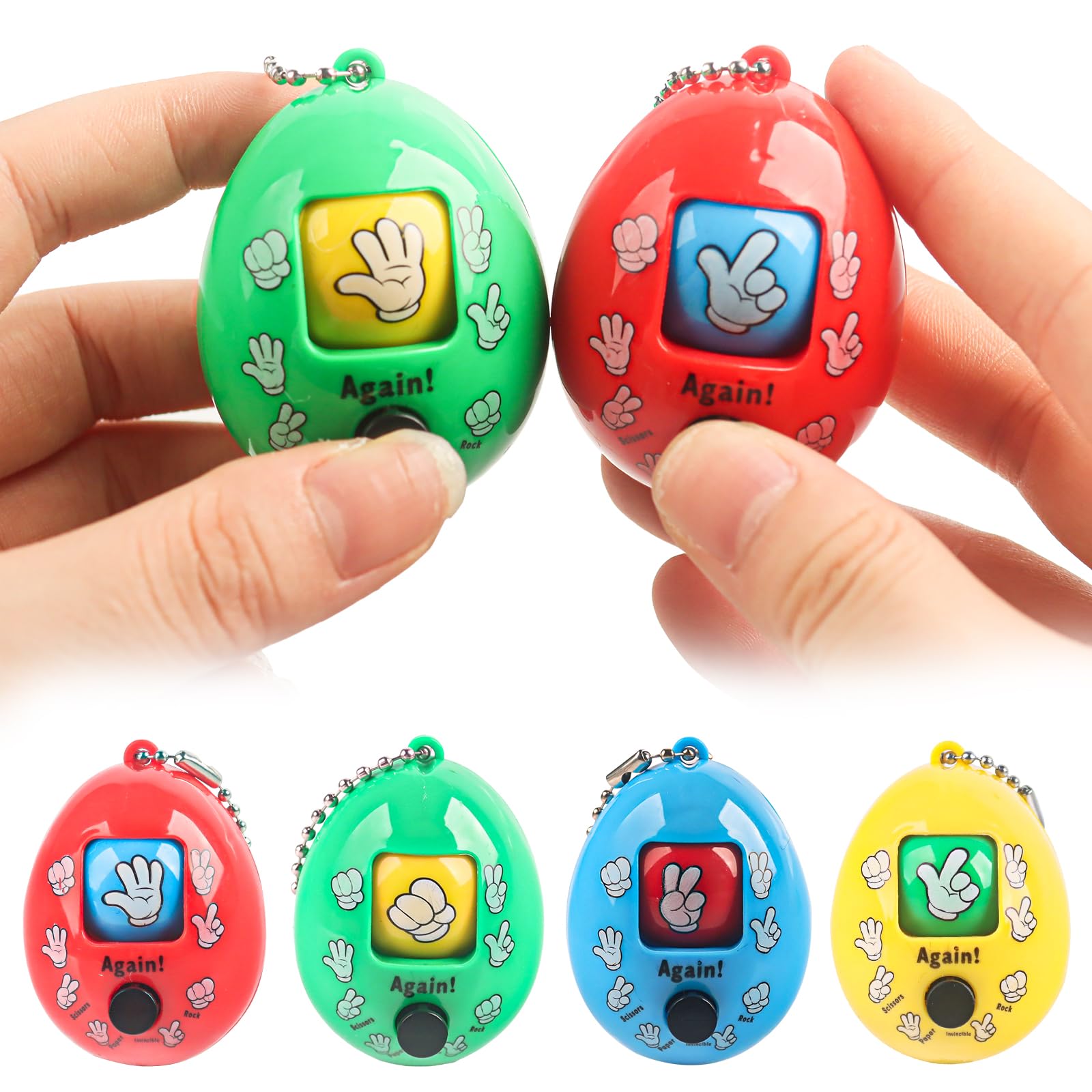 Juego de Tijeras de Papel de Piedra, Regalo de cumpleaños Infantil, Juego de Tijeras, Llavero de Papel de Piedra, Juguete de Huevo, Bolsas de Regalo rellenas para niños y niñas