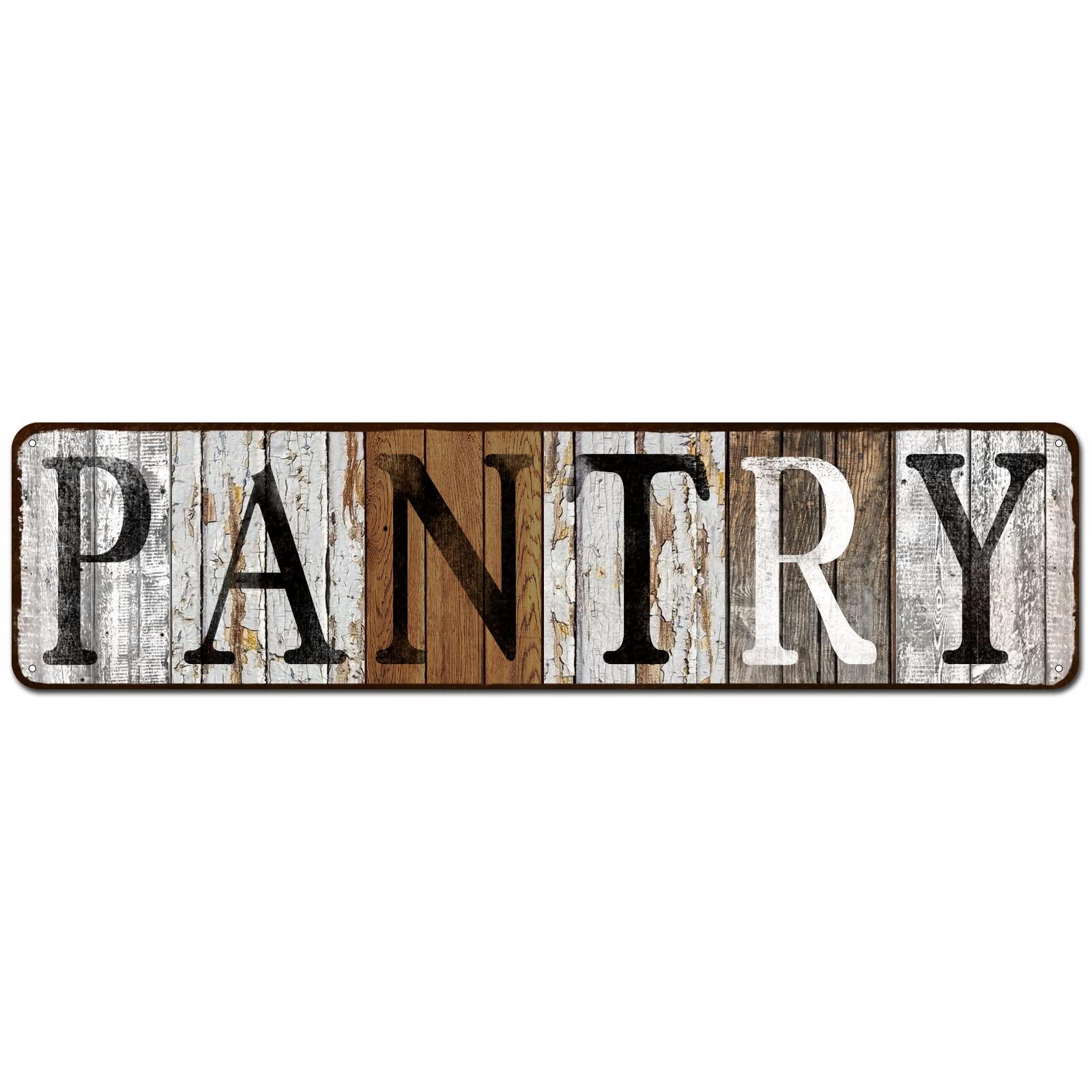 Pantry Sign Farmhouse Signs Wall Decor Art Country Decorations Rustic Vintage Home Tin Plaque Kitchen Gift,4x16 Inch