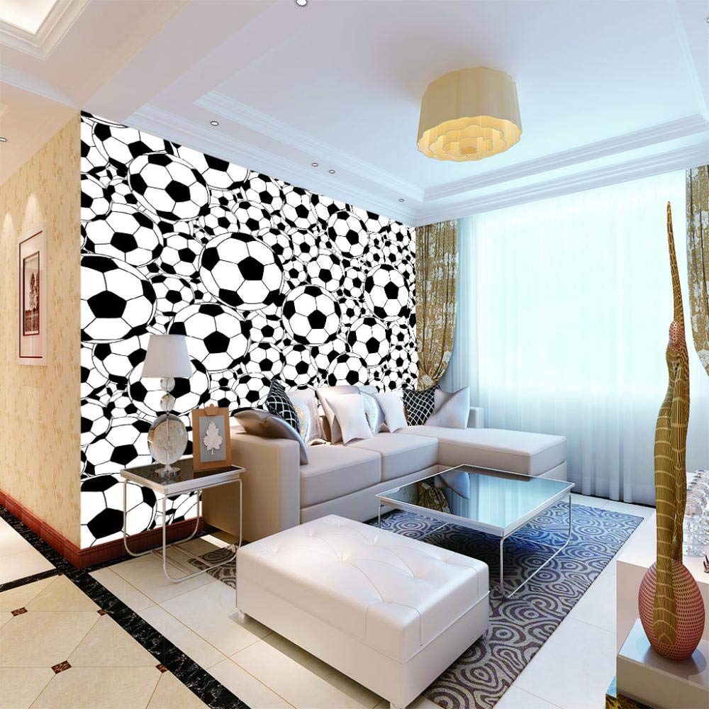 Adesivo da parete 3D da parete da calcio, per soggiorno, camera da letto, cameretta dei bambini, 300 cm x 210 cm