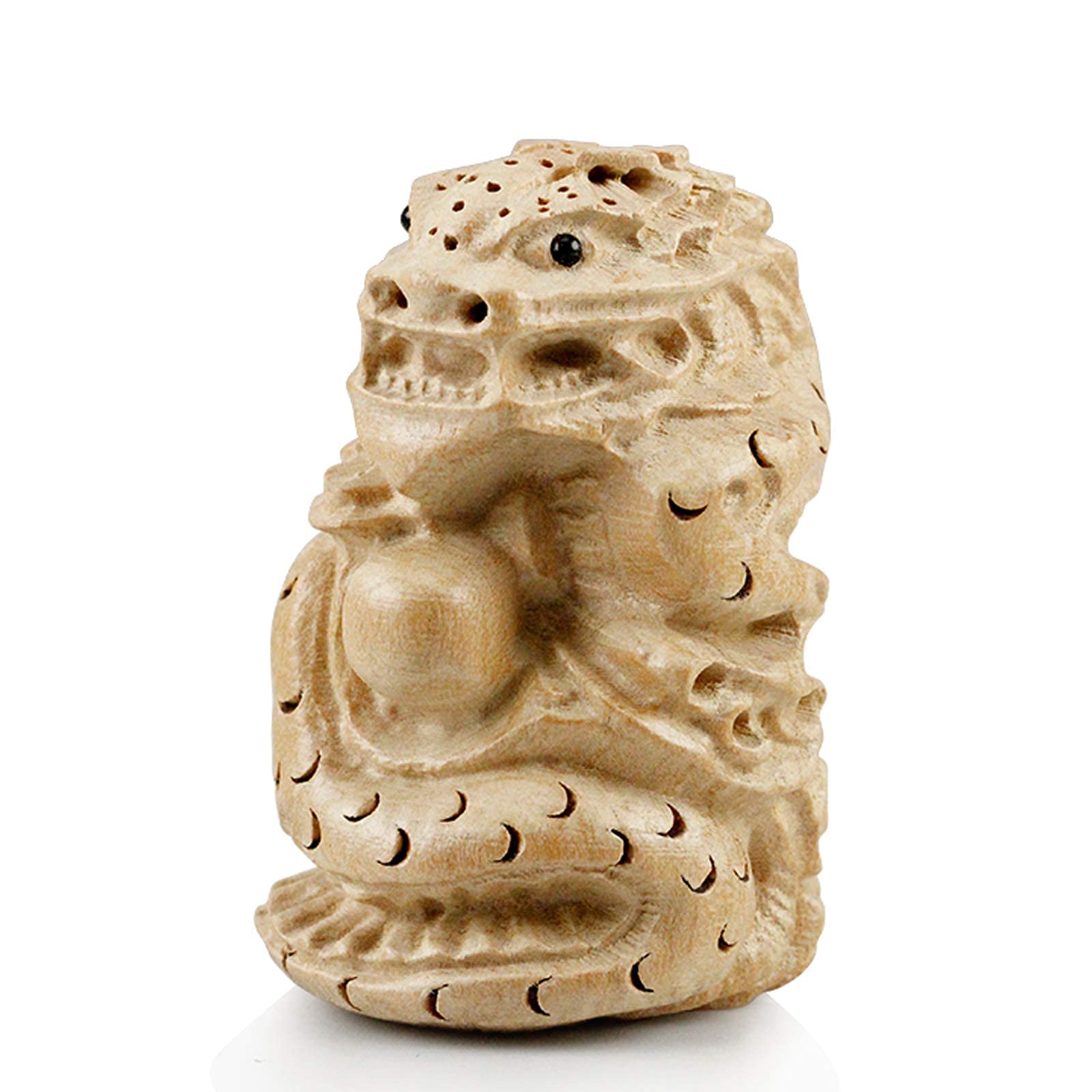 Statue du Zodiaque Chinois Dragon en bois sculpté pour décoration de bureau Feng Shui
