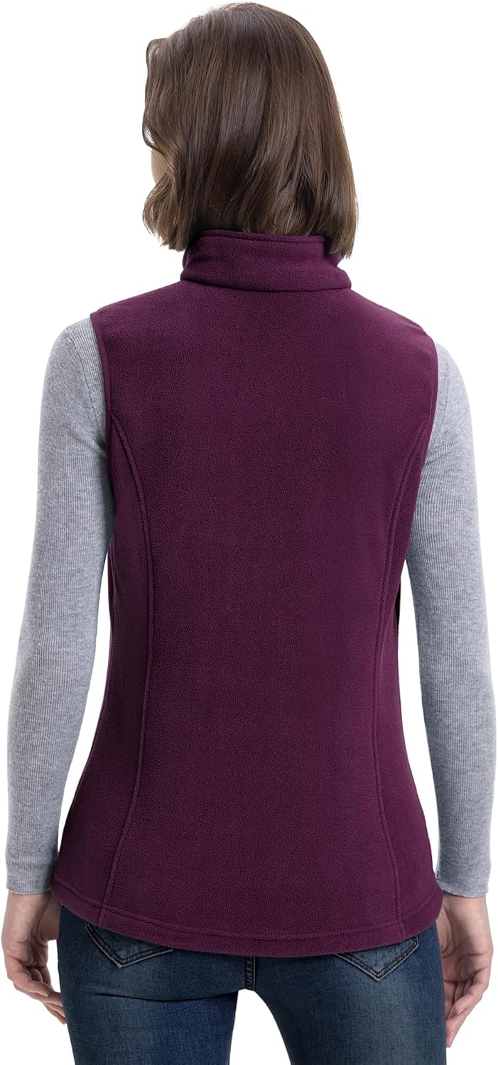 33,000ft Women's Fleece Vest, Lightweight Warm Polar Soft Vests Outerwear with Zip Up Pockets, Sleeveless Jacket for Winter - Image 2