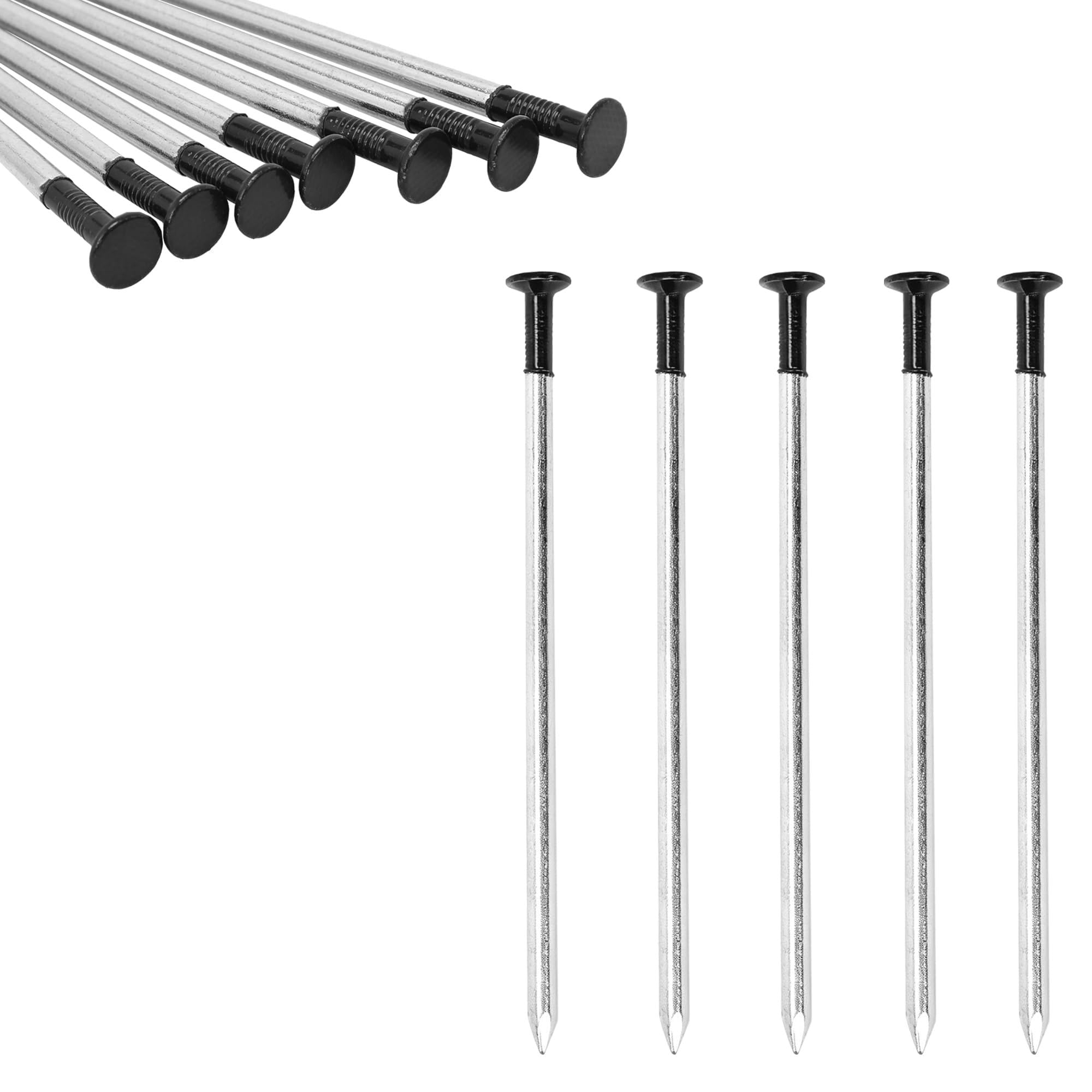 aleawol 100 Pcs Artificial Grass Pegs, 150mm Dark Green Head Turf Nails