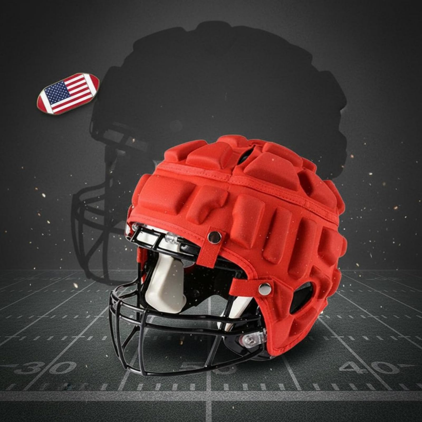 Sports Headgear Paracolpi Casco Americano Copricasco Sportivo Protezione Morbida EVA Silicone Resistente Adatto per Allenamento E Pratica Sportiva