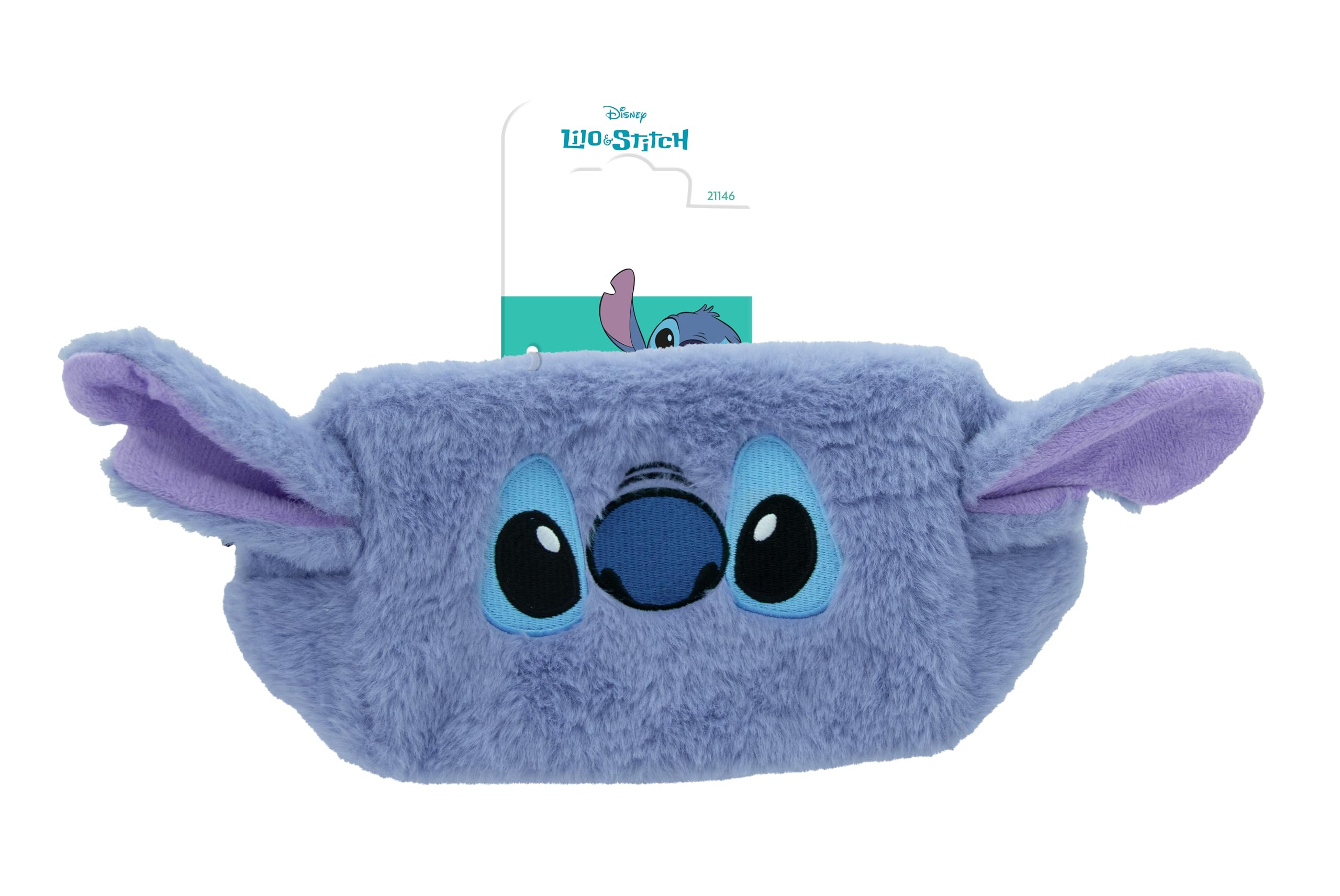 Disney Stitch – LILO & Stitch Faux Fur Toiletry Bag – Zip – Official Product Disney