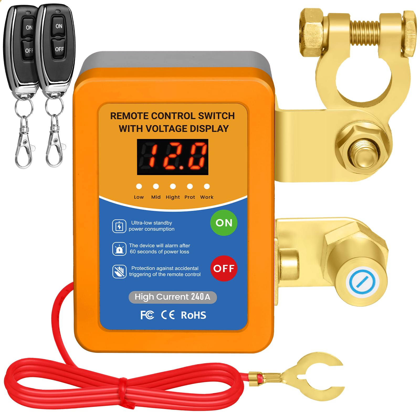 Separator akumulatorów, 12 V, 240 A, bezprzewodowy, zdalnie sterowany rozdzielacz akumulatorów, automatyczny separator wyłącznika do samochodów, RV, ATV, LKW, łodzi