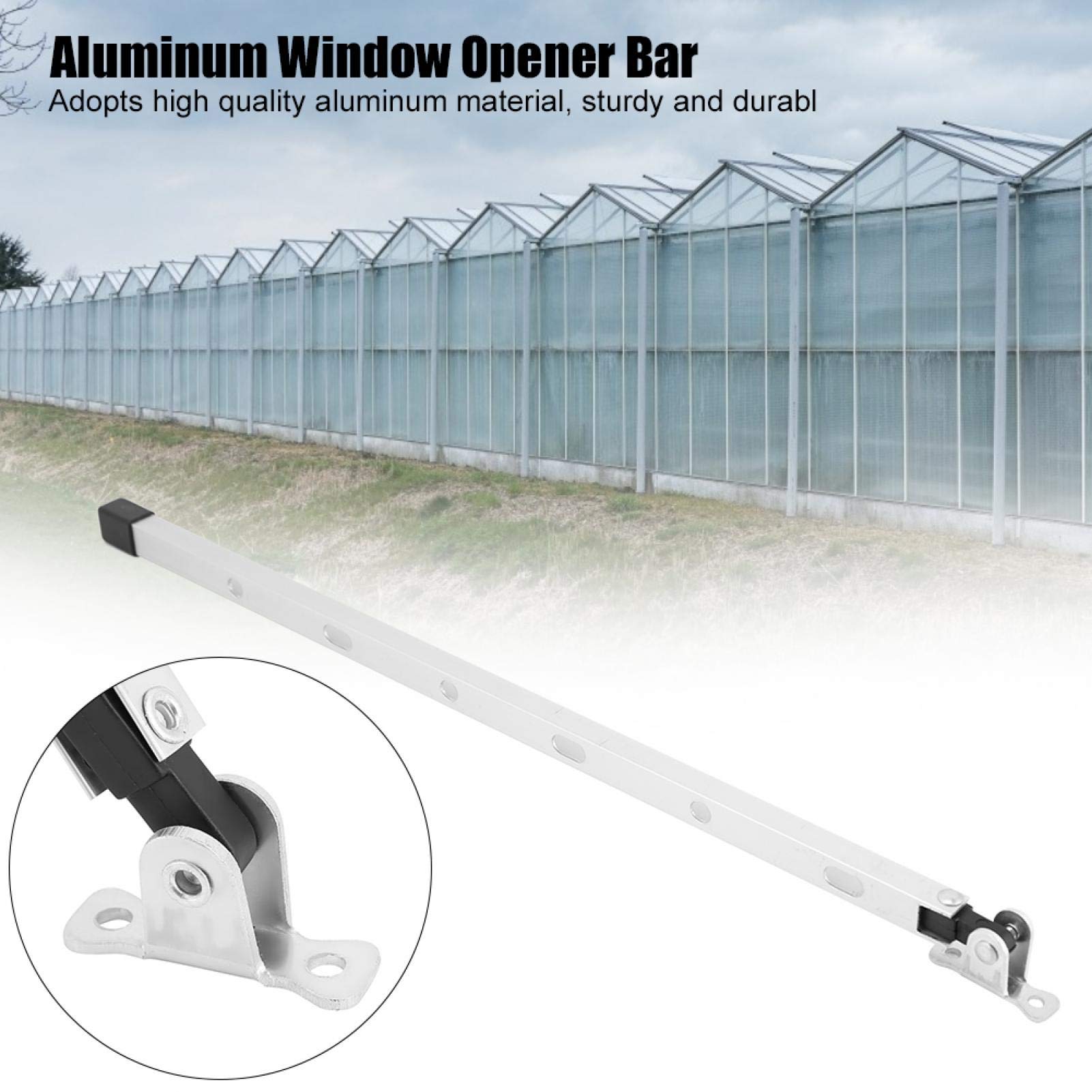 Kit de support de fenêtre de serre en aluminium manuel Kit de séjour Ouvre-fenêtre de toit Levier Ouvre-ventilation de toit automatique Snap Grow Grow Serre Accessoires Barre d'ouverture de fenêtre ma