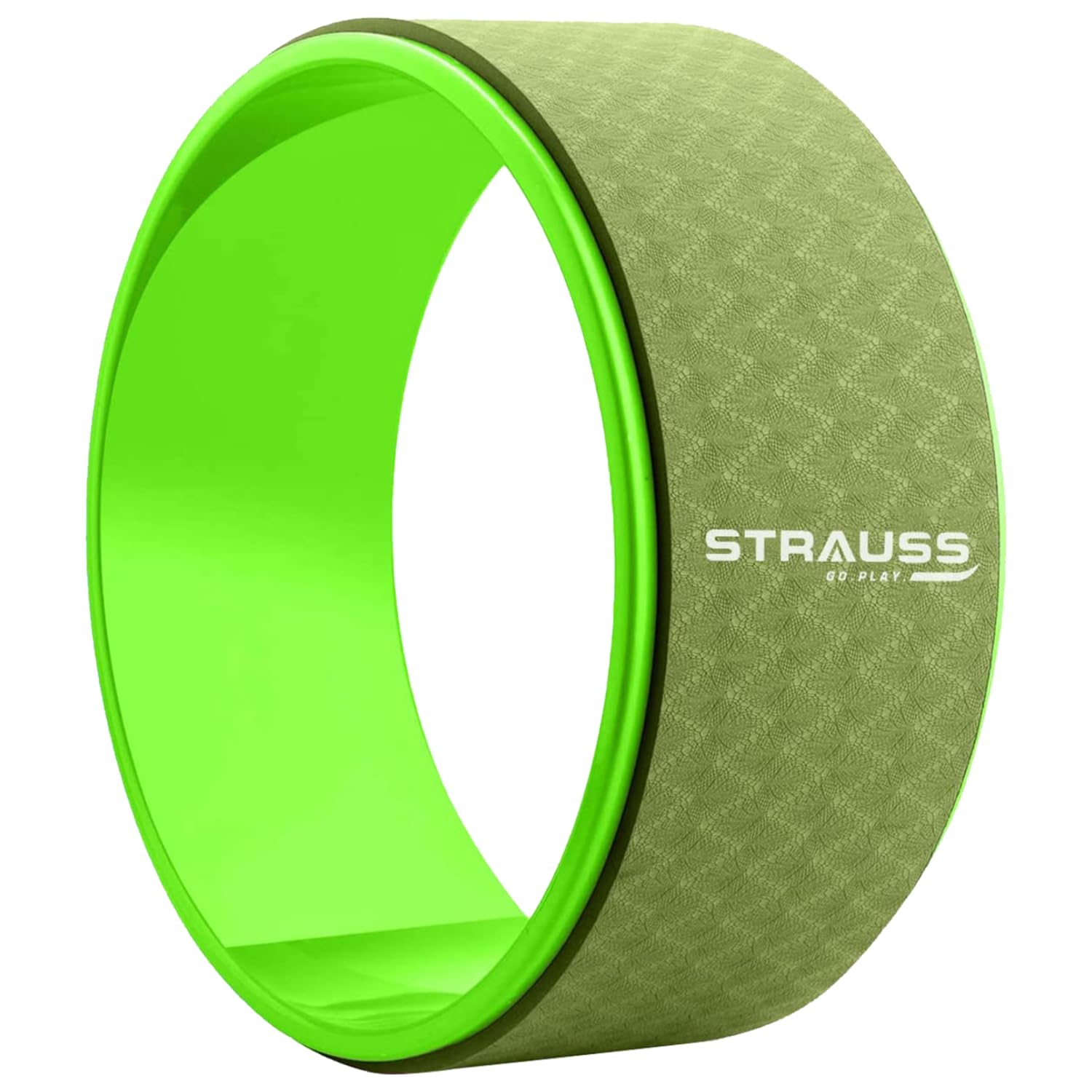 Strauss Yoga Wheel | Ideal for Stretching, Backbends, Exercise, Deep Tissue Massage & Back Pain Relief | Dharma Yoga Prop Wheel with Ultimate Comfort | 12-inch, (Green)-image-26