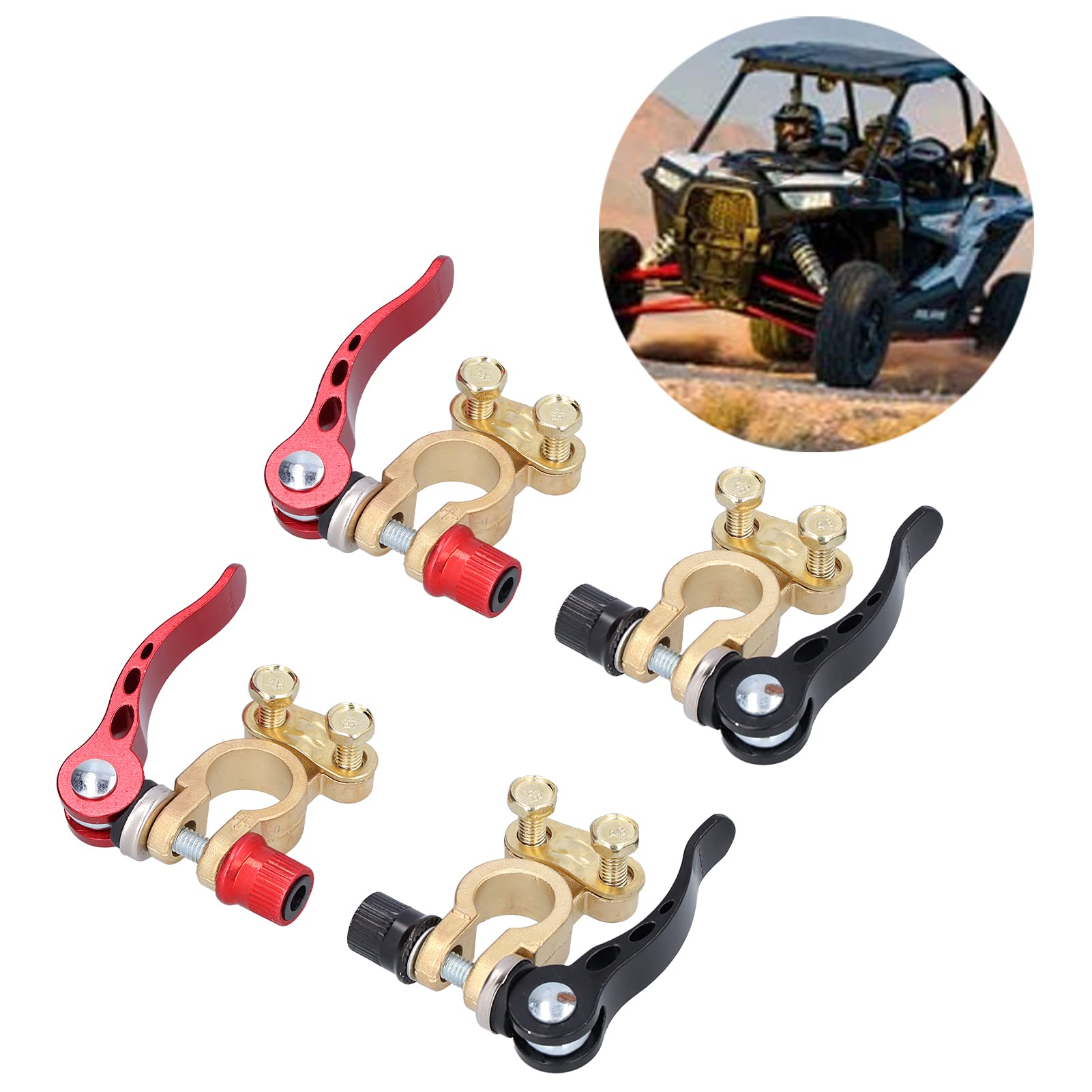 Kit Di Morsetti Per Connettori Positivi E Negativi A 4 Vie Con Sgancio Rapido Per Terminali Della Batteria Da 13 Pezzi 94986057 - Foto 4