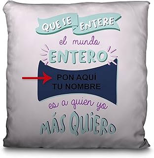 LolaPix Cojín con Frases. Regalos Personalizados Originales. Impresión 100% por Las Dos Caras. Relleno Incluido. Varios ta...