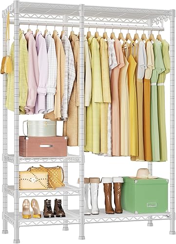 Ulif F4 - Perchero resistente (con barra de suspensión), percheros independientes para colgar ropa, sistema organizador de armario ajustable,